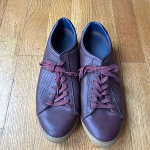 Original Penguin Leather Sneakers – Men’s 12 – Merlot Red – Casual Style